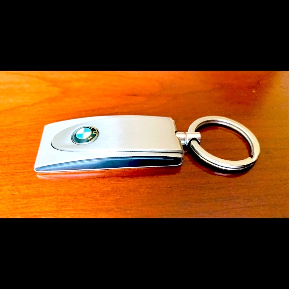 Authentic Bmw Key Chain Rectangular Silver Tone M… - image 3